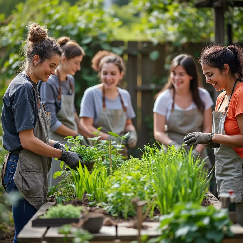 Taller de jardinería al aire libre